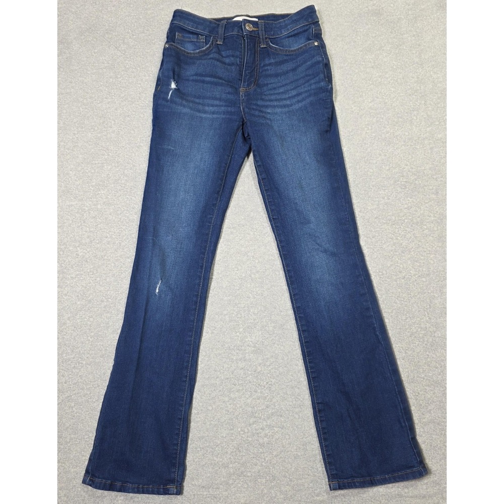 Lauren Conrad Jeans Womens 2 Blue Medium Wash Bootcut Distressed Stretch Denim